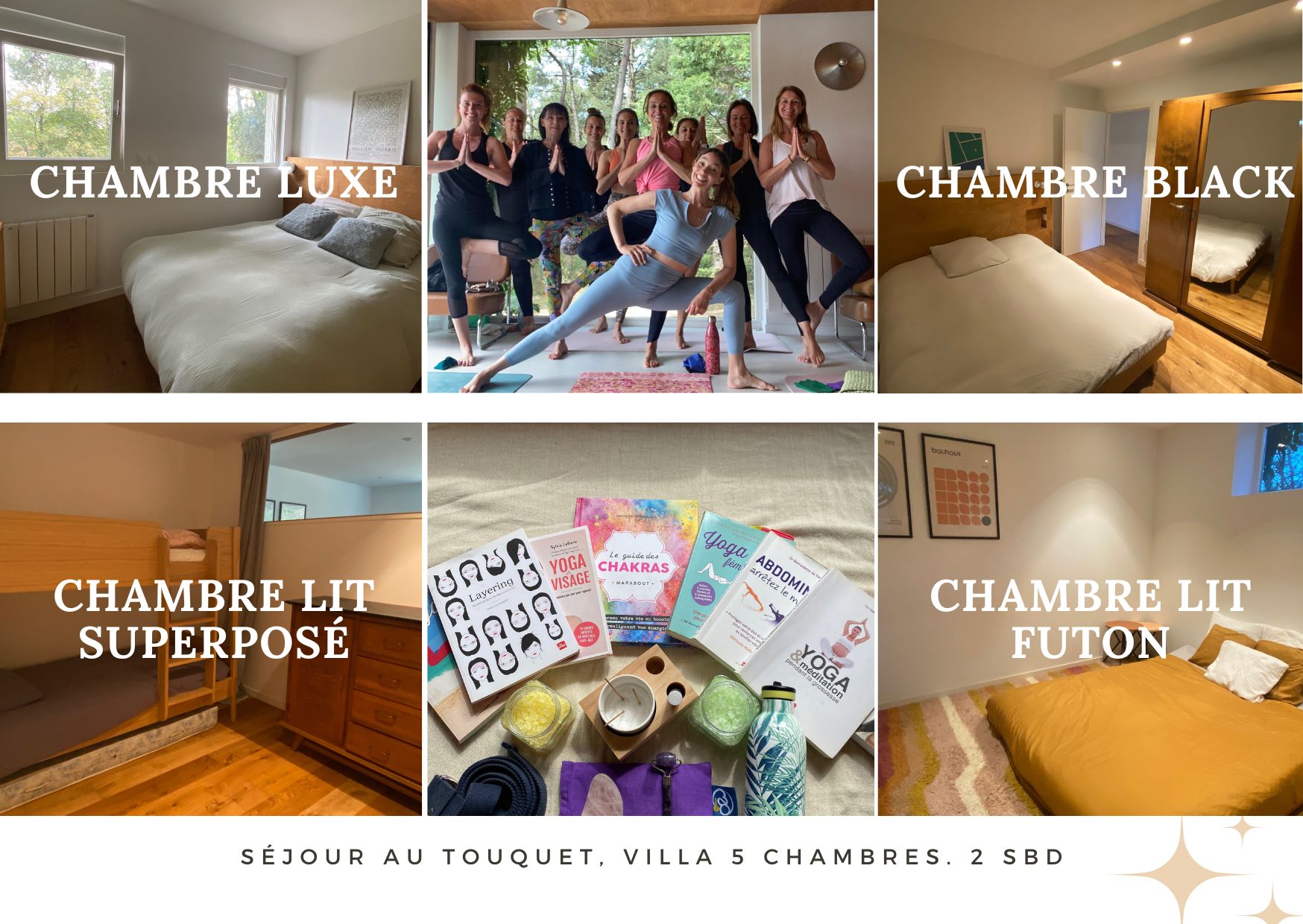 J'organise des séjours, retraites de pilates et de yoga dans une villa privée, au Touquet. 3jours, 2 nuits pour se recentrer et recharger ses batteries. good vibes only.